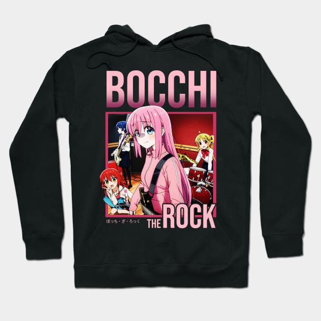 Bocchi The Rock Vintage Bootlag Hoodie by whosfabrice